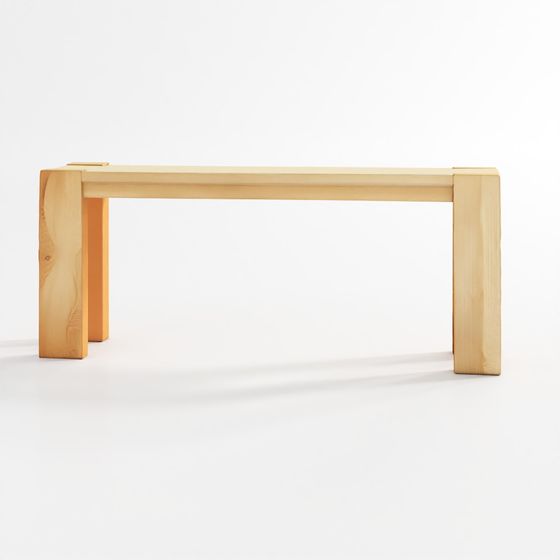 Terra 72 Rectangular Natural Oak Wood Console Table