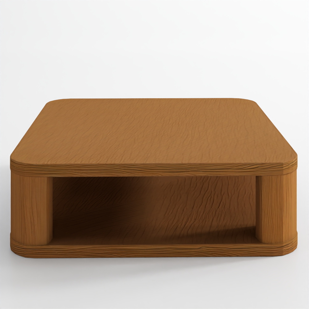 오크허스트 갈색 참나무 사각 커피 테이블