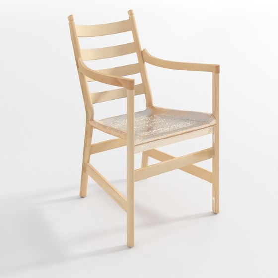 Wooden Lounge Chair 3D model
