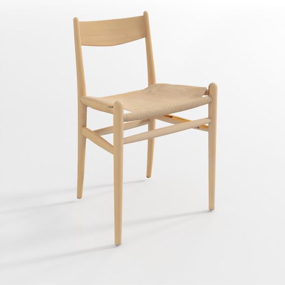 Stylish Low-Poly Wooden Chair 3D model