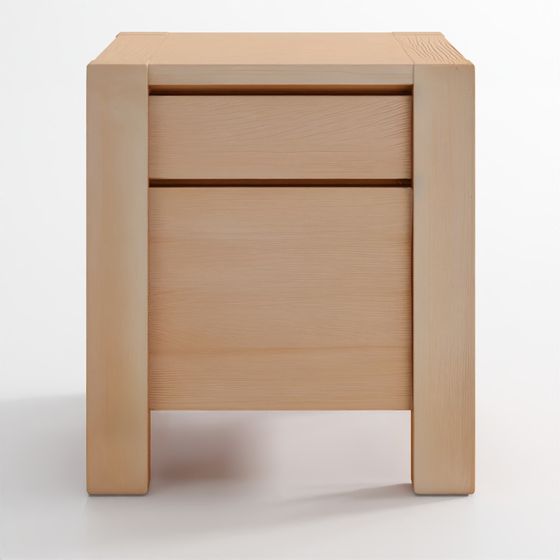 Mesa Auxiliar Terra de Roble Blanco Natural con Archivador