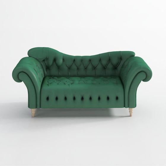 Vintage Green Chesterfield Sofa 3D model