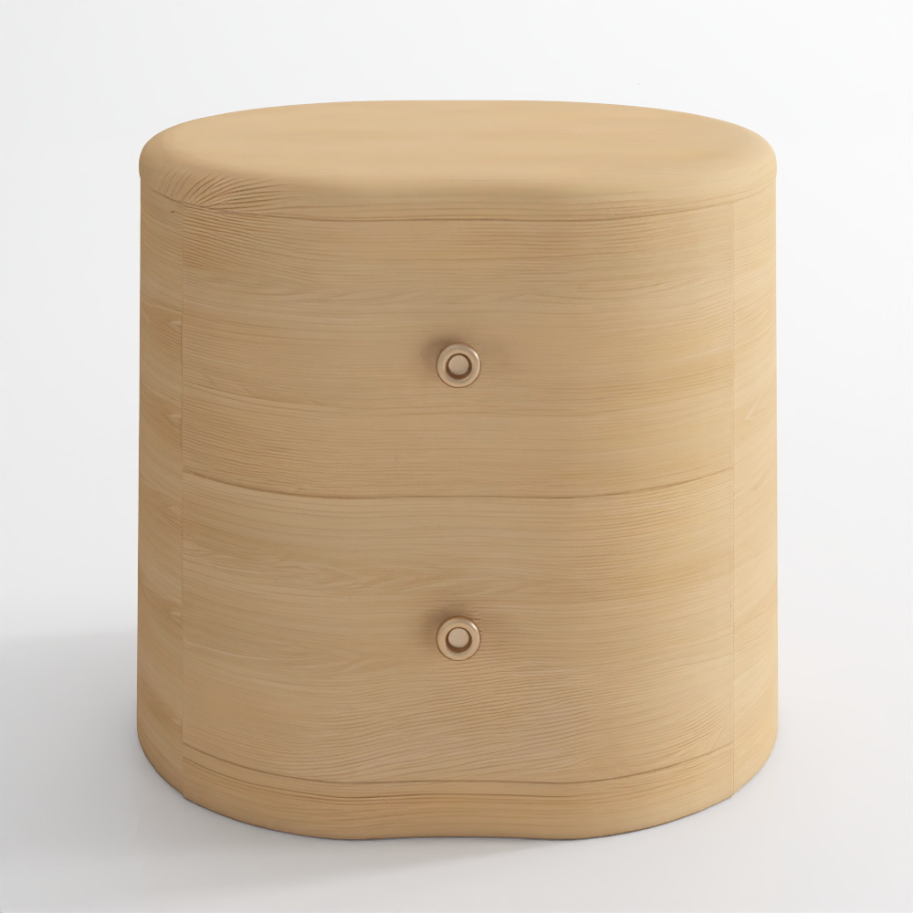 アンネリ24 ナチュラルオークウッド 充電機能付きナイトスタンド