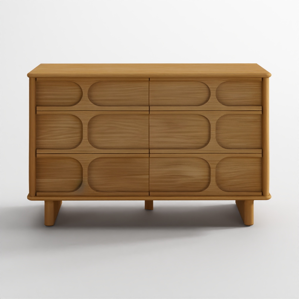 Commode pour Enfants Wes 55 à 6 Tiroirs en Bois