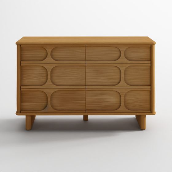 Commode pour Enfants Wes 55 à 6 Tiroirs en Bois