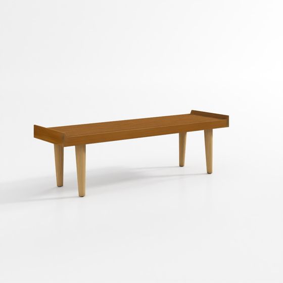 Ghế Băng Tate 54 Gỗ Óc Chó Có Thanh Ngang