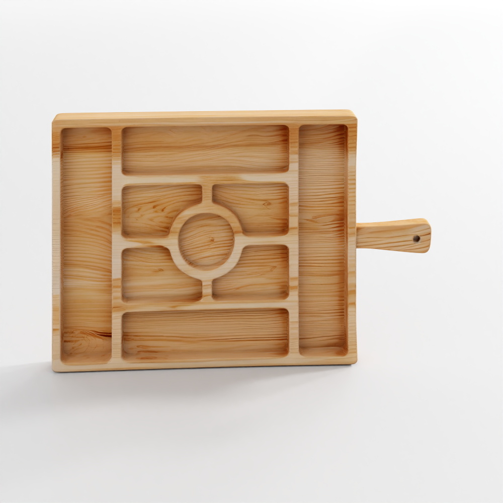 Carson Large Sectioned Ash Wood Serving Board