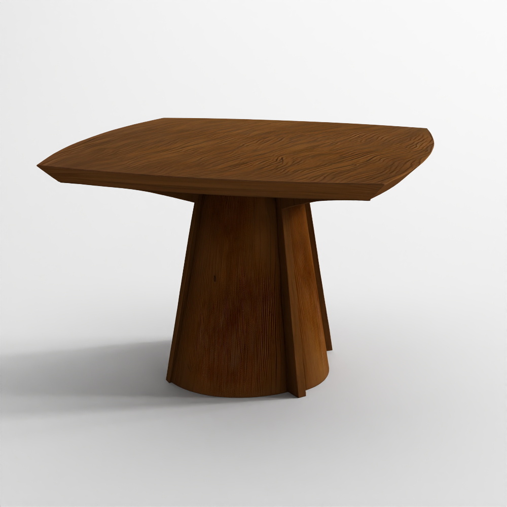 Раскладной обеденный стол Ladera 48-70 из дуба на пьедестале