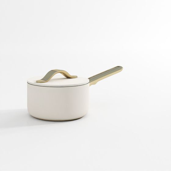 Caraway ® Cream and Gold 1.75-Qt. Mini Saucepan