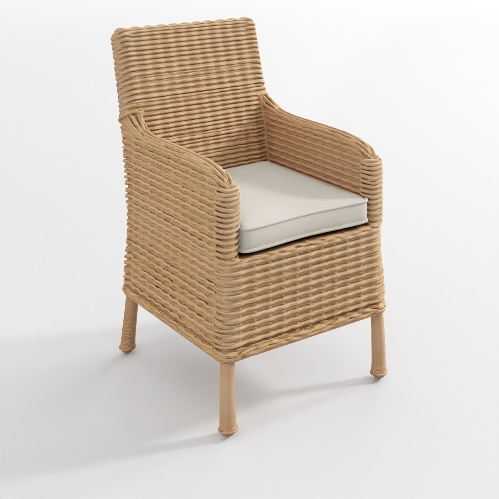 Уличный стул Хантингтон из плетеного материала с подлокотниками