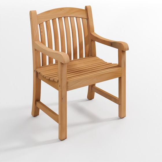 เก้าอี้มีพนักพิงไม้สักสำหรับรับประทานอาหารกลางแจ้งแปลซิด