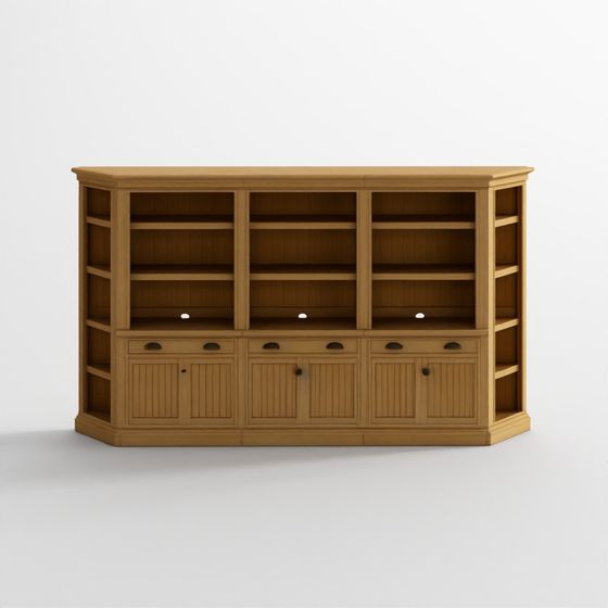 Aubrey Wall Bookcase with Storage Cabinets (139)