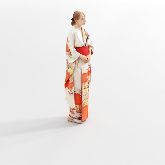Woman Wearing Kimono