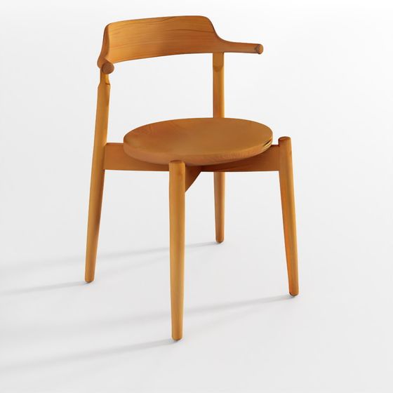 Minimalist Wooden Chair 3D model