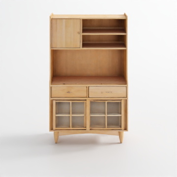 Minimalist Bookcase 3D Model – Vintage Modern Wood