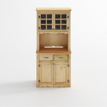 Rustic Storage Cabinet 3D Model – Light Wood Finish
