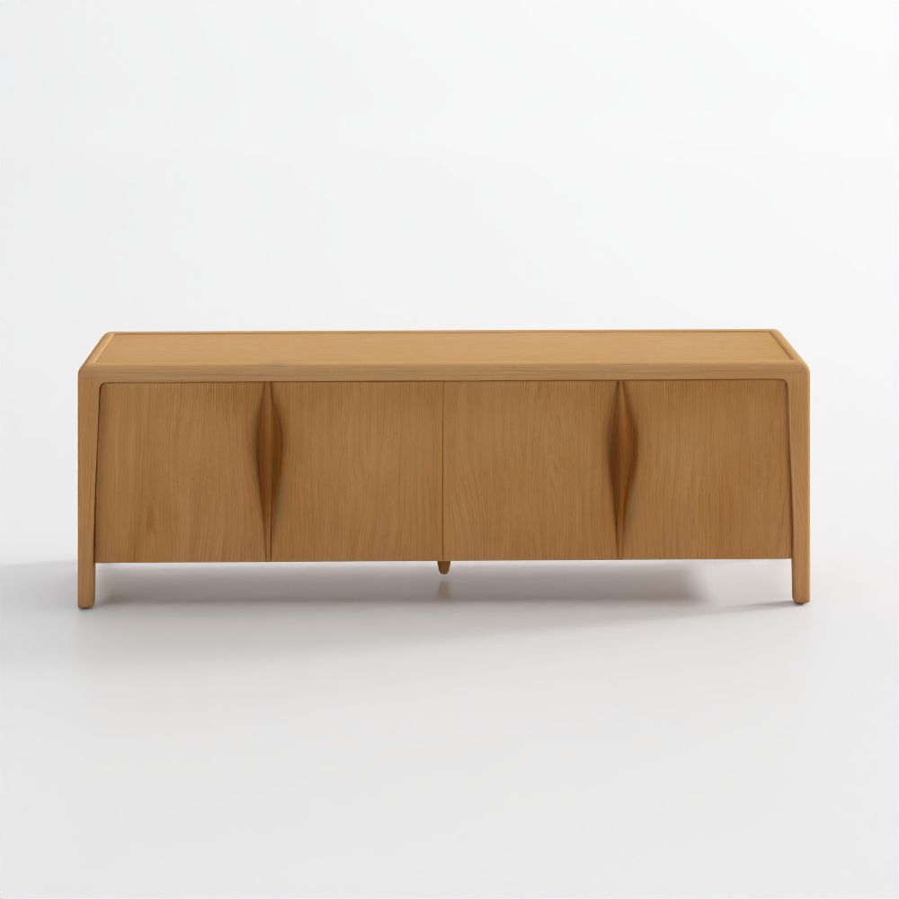 Gael Oak 4-Door Media Console