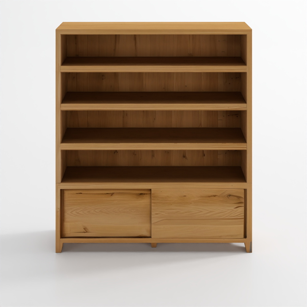 Wyeth Oak Open Sideboard & Hutch