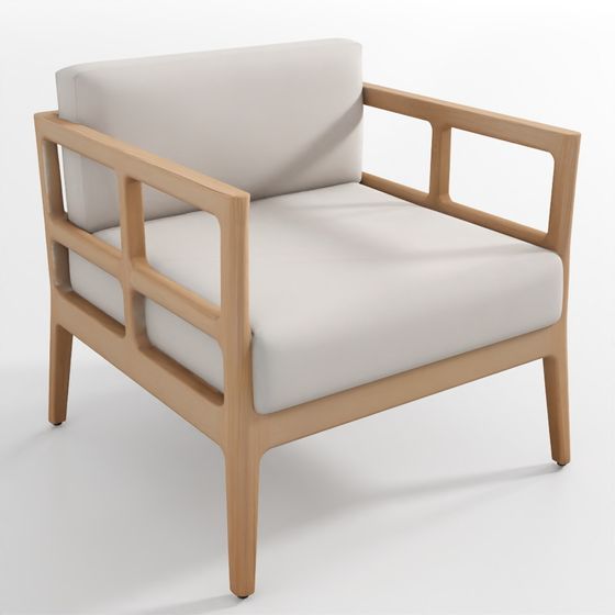 Fauteuil lounge Laurel en teck