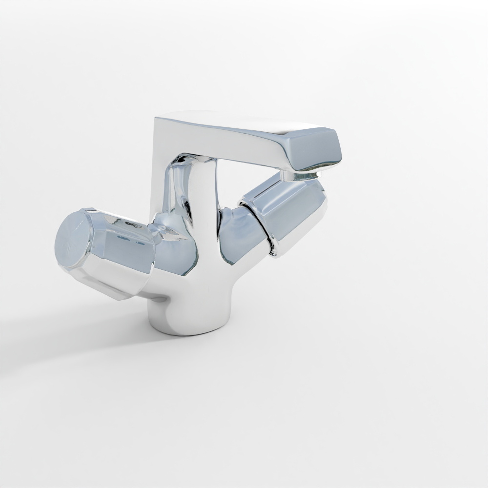 Miscelatore Lavabo con Foratura Centrale senza Sistema Scarico a Saliscendi