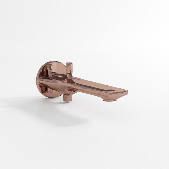 Bathtub Spout with Button Attachment - Blush Gold