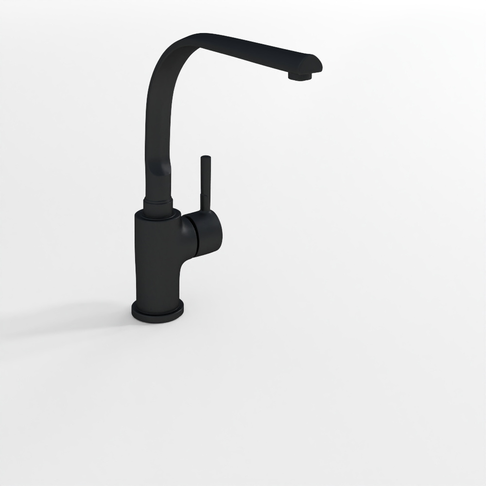 ก๊อกซิงค์แบบมือโยกเดี่ยวด้านข้าง - สีดำด้าน