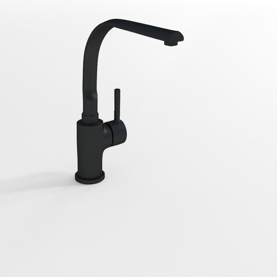 ก๊อกซิงค์แบบมือโยกเดี่ยวด้านข้าง - สีดำด้าน