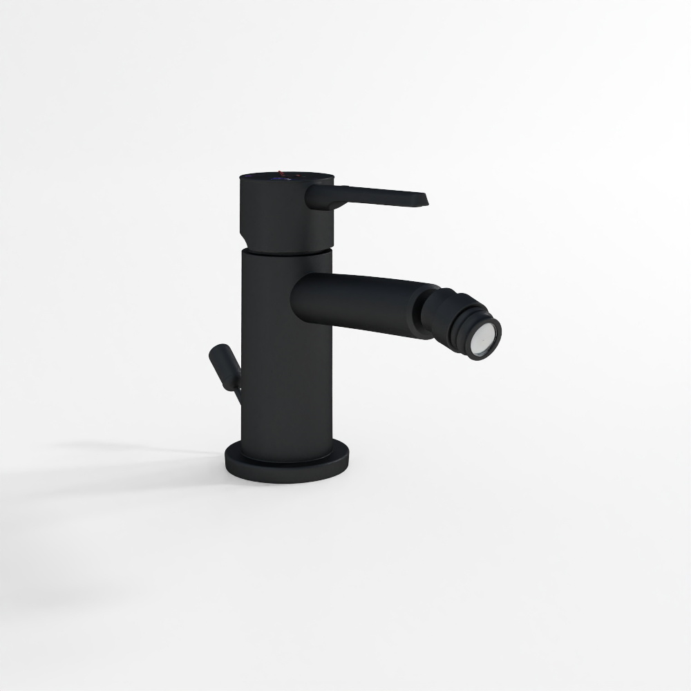Miscelatore Bidet a Leva Singola Monoforo - Nero Opaco