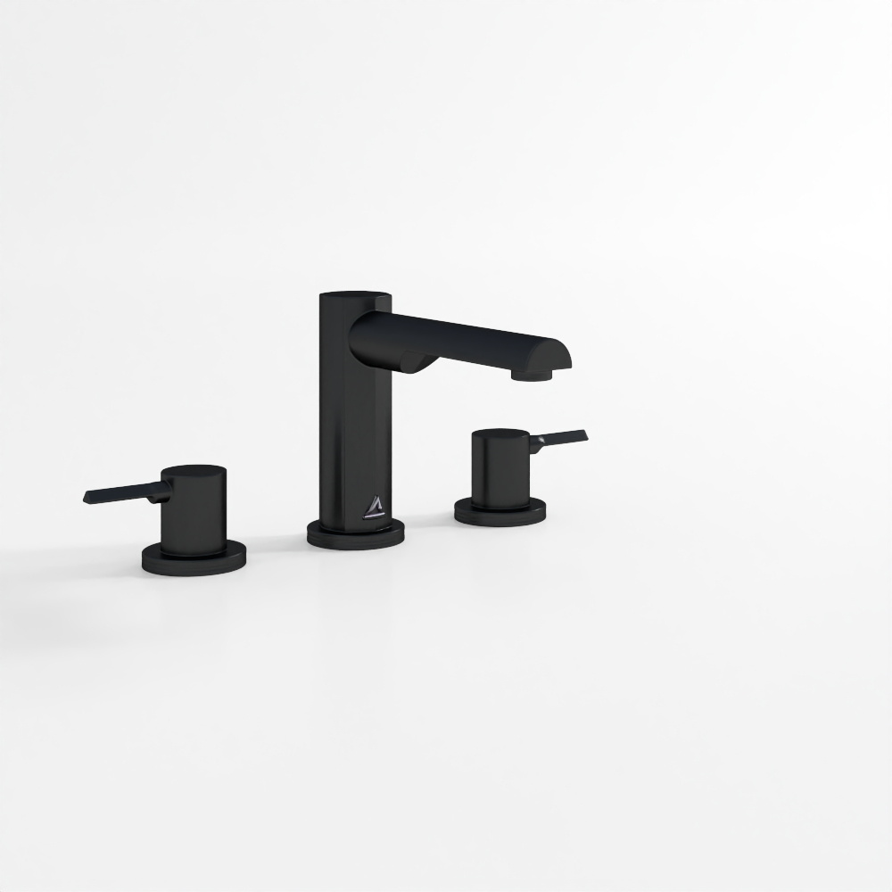 Mezclador de lavabo de 3 agujeros - Negro mate