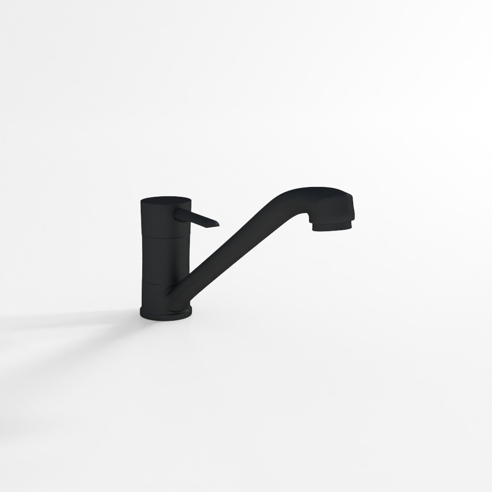 Mezclador de fregadero con palanca única - Negro mate