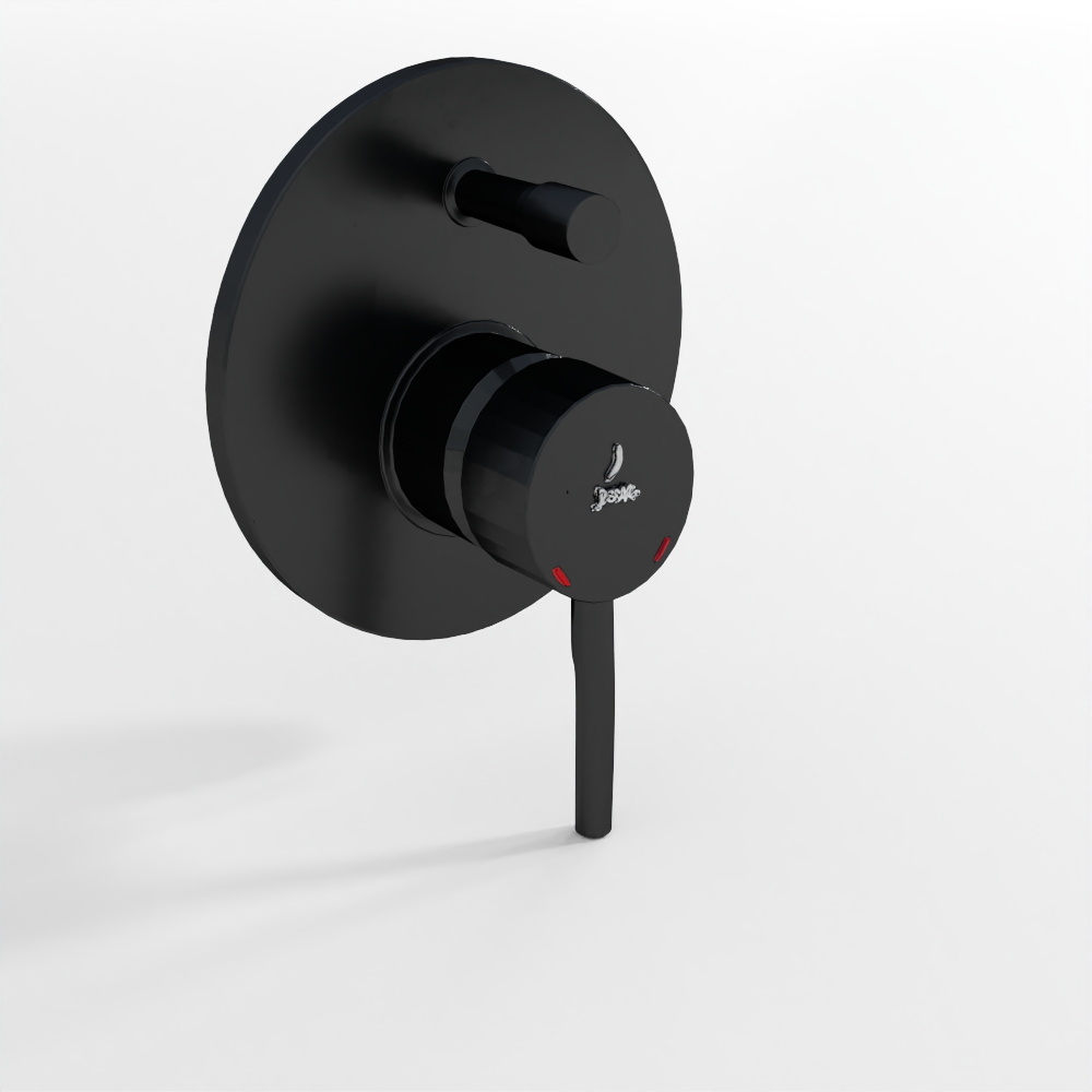 Single Lever Exposed Parts Kit of Diverter - Black Matte