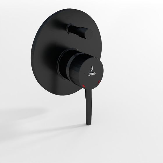 Single Lever Exposed Parts Kit of Diverter - Black Matte