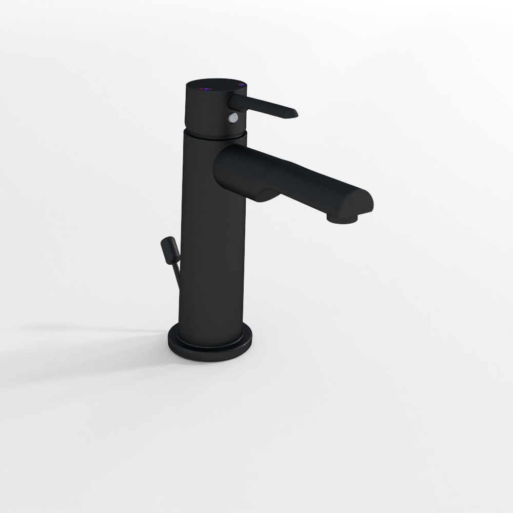 Single Lever Basin Mixer - Black Matt-2