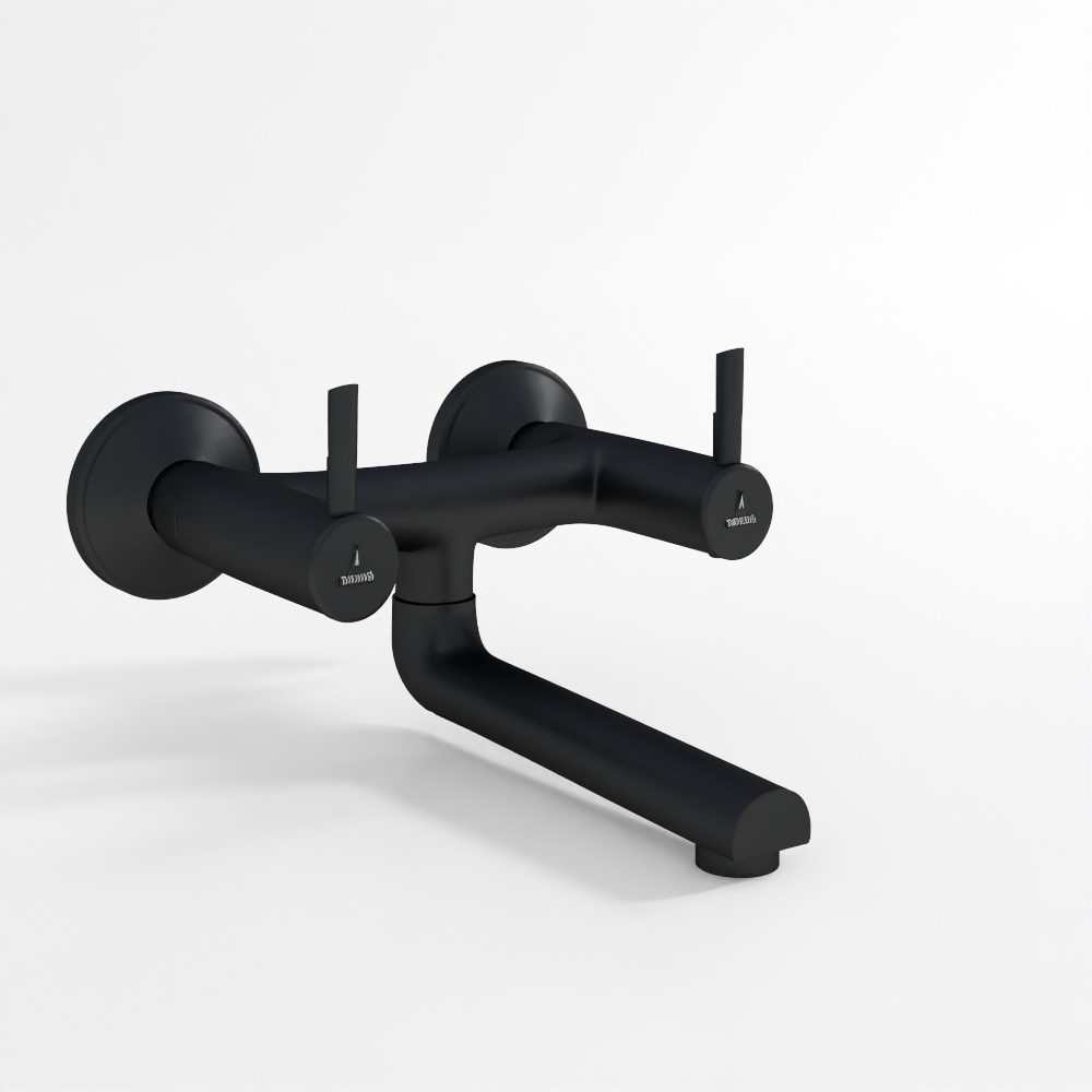 Wall Mixer Non-Telephonic Shower Arrangement - Black Matt