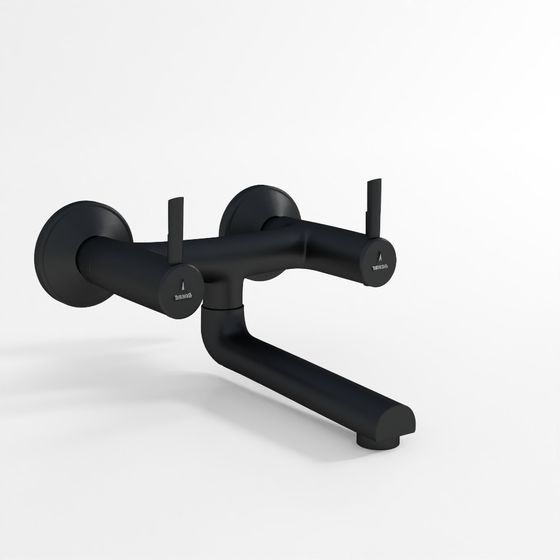 Wall Mixer Non-Telephonic Shower Arrangement - Black Matte