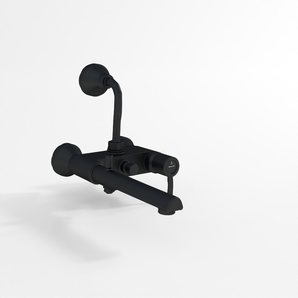 單把手壁式混合三合一系統－黑色霧面