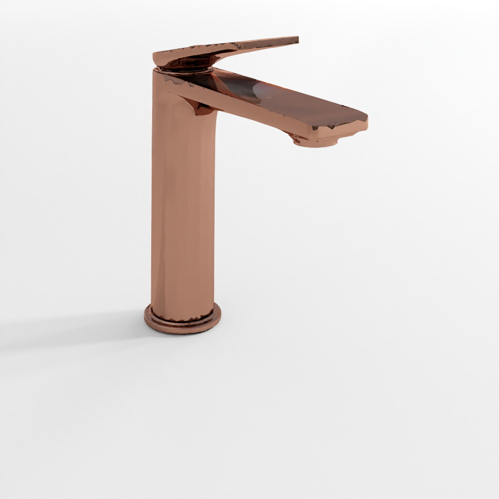 Single Lever Extended Basin Mixer - Blush Gold PVD