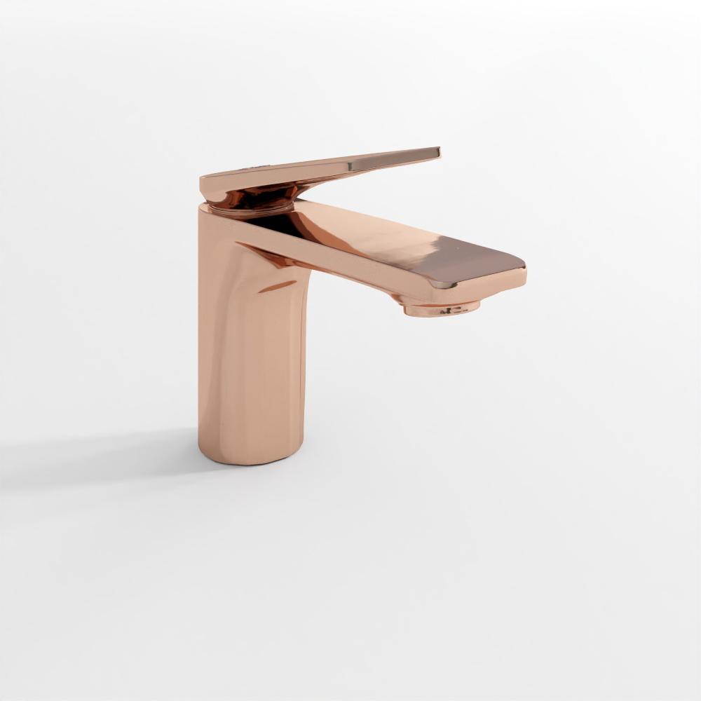 Single Lever Basin Mixer - Blush Gold PVD
