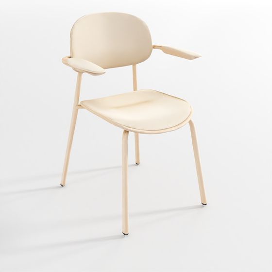 Minimalist Chair 3D model with Leather Texture