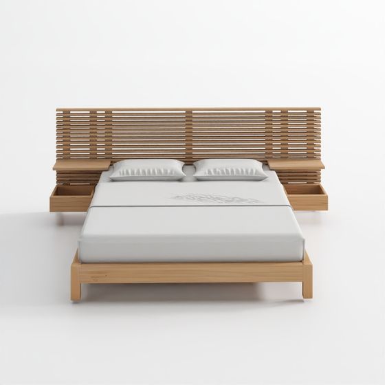 Кровать с панелями Finnian из массива дерева