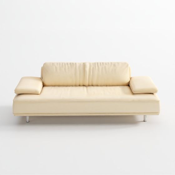 肘付掛け付き三人掛けソファ