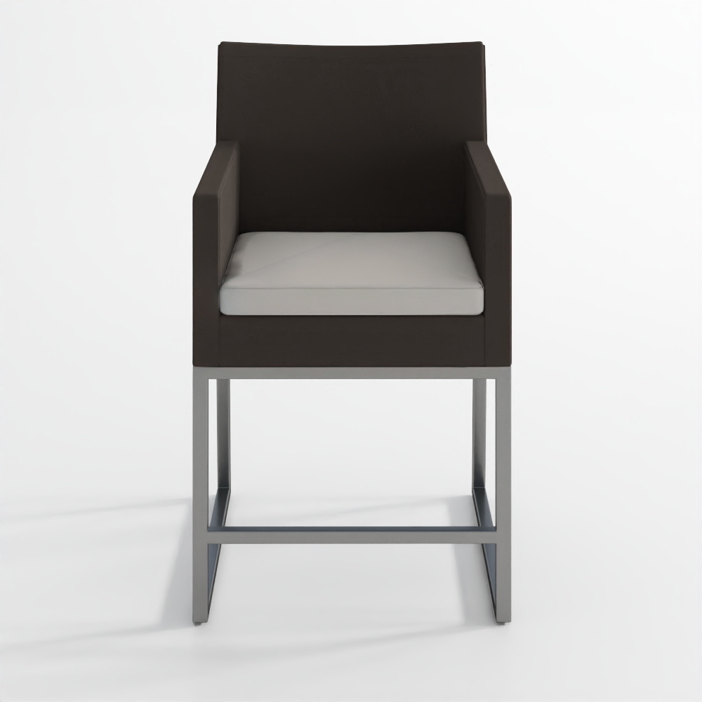 デューン 黒と白 屋外用 カウンタースツール