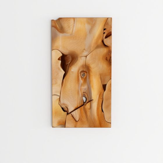 슬라이스 티크 월 아트 19x35