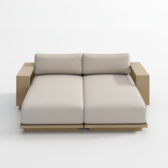 Giường Ban Ngày Ngoài Trời Mallorca 86 Gỗ Hai Ghế Bành