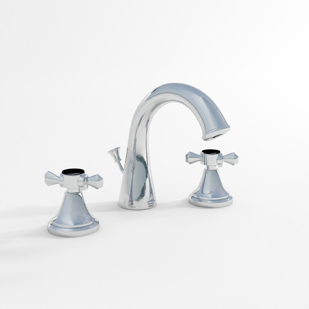 3-Hole Basin Mixer with Popup Waste System - Chrom