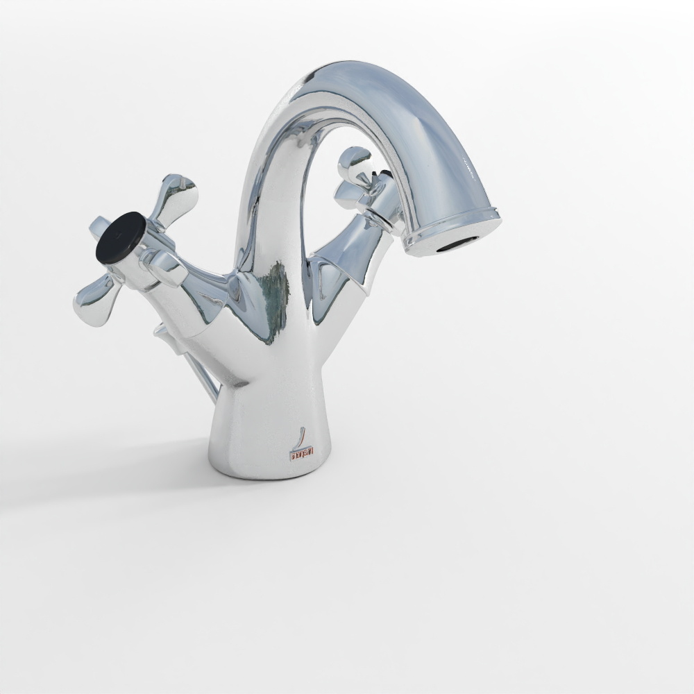 Vòi Trộn Lavabo Lỗ Trung Tâm với Hệ Thống Ống Xả Popup - Chrome