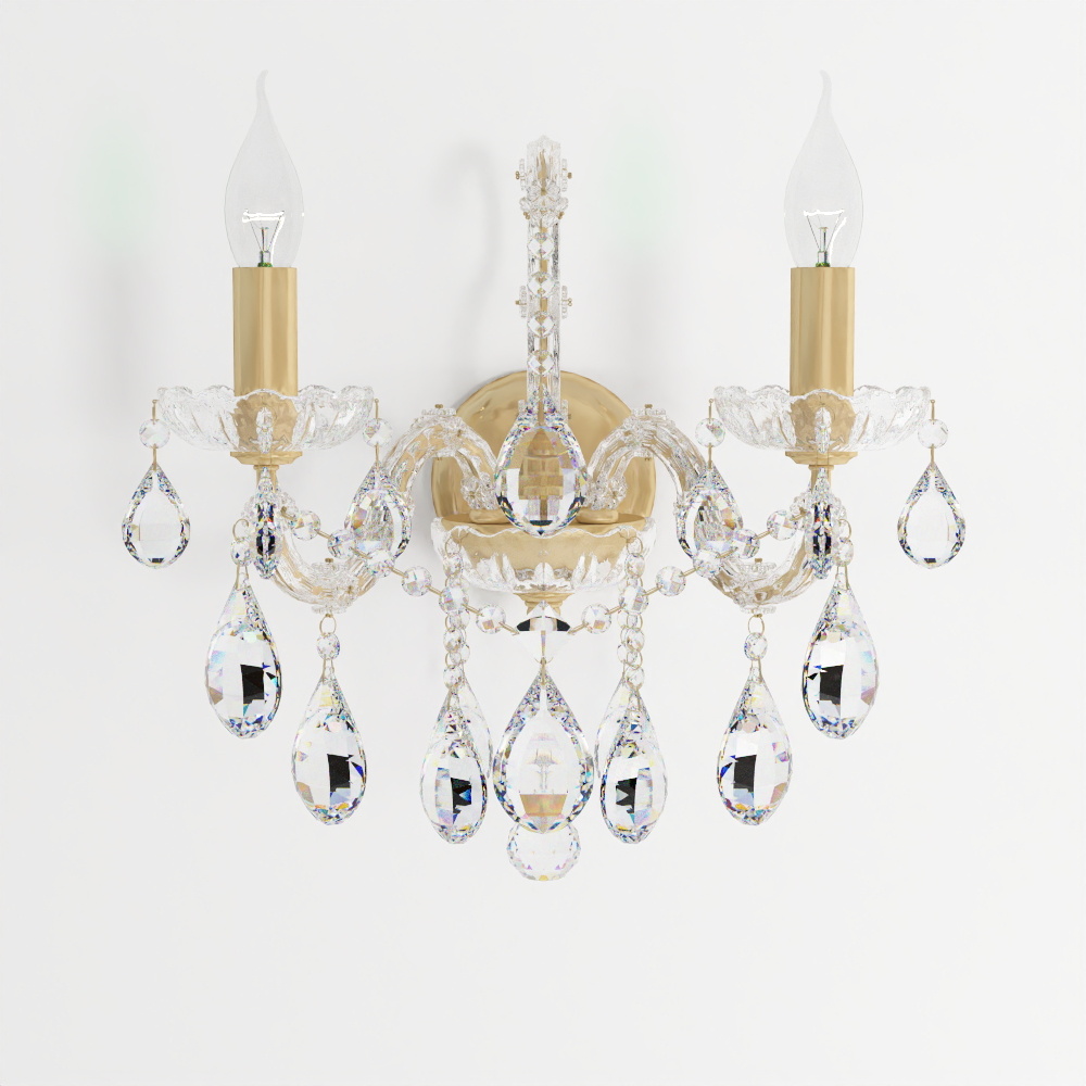 French Crystal Wall Lamp