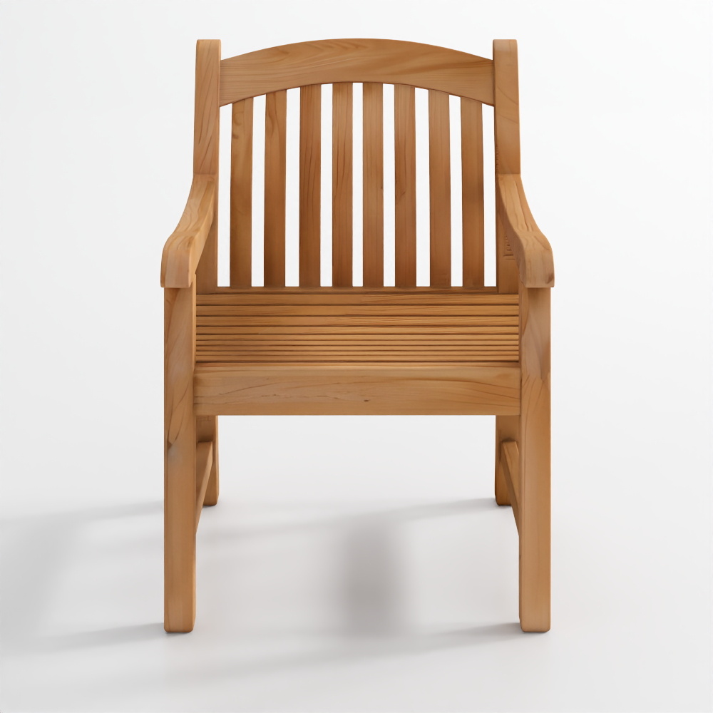 プラシッドチーク屋外ダイニングアームチェア