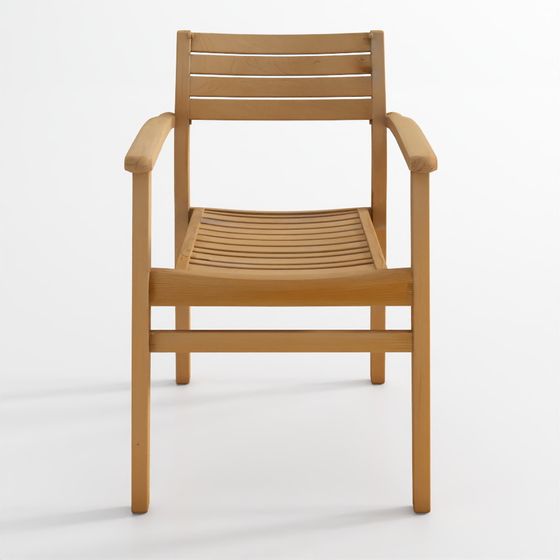 Monza Stacking Teak Outdoor Armchairs