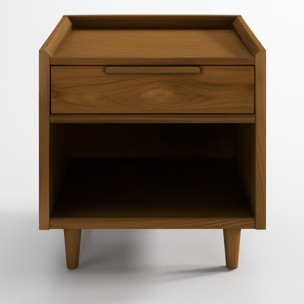 โต๊ะหัวเตียงไม้วอลนัทเทต 23 นิ้ว